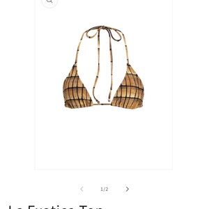 Gaudir Tan and Black Bikini Top and Bottoms